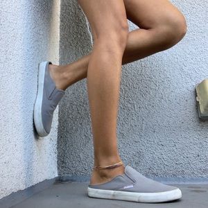 SUPERGA GREY SNEAKER MULES